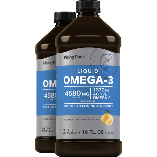 Liquid Omega-3 (Natural Lemon), 4580 mg (per serving), 16 fl oz (473 mL) Bottle, 2  Bottles