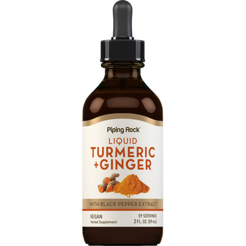 Liquid Turmeric Plus Ginger, 2 fl oz (59 mL) Dropper Bottle