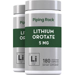 Lithium Orotate, 5 mg, 180 Quick Release Capsules, 2  Bottles