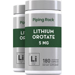 Lithium Orotate, 5 mg, 180 Vegetarian Capsules, 2  Bottles