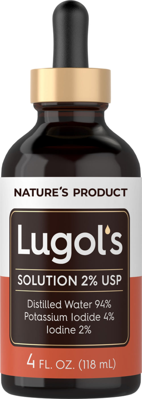 Lugol's Iodine (2%) Solution, 4 fl oz (118 mL) Dropper Bottle