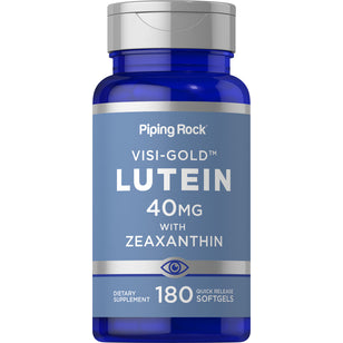 VISI-GOLD Lutein 40MG with Zeaxanthin, a dietary supplement, contains 180 quick release softgels.