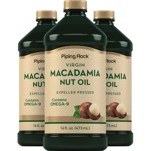 Macadamia Nut Oil, 16 fl oz (473 mL) Bottles, 3  Bottles