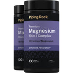 Magnesium "10" Complex, 130 Vegan Capsules, 2  Bottles