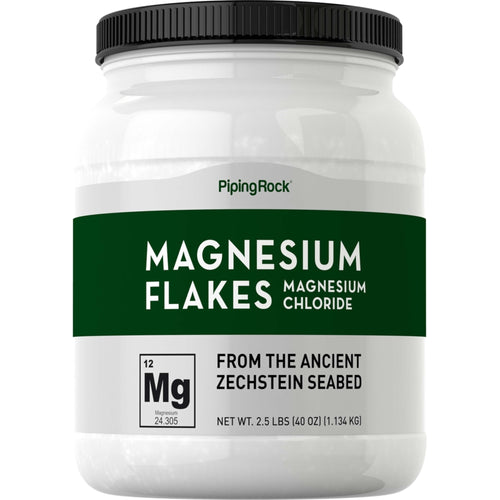 Magnesium Chloride Flakes from the Ancient Zechstein Sea, 2.5 lbs (40 oz) Bottle