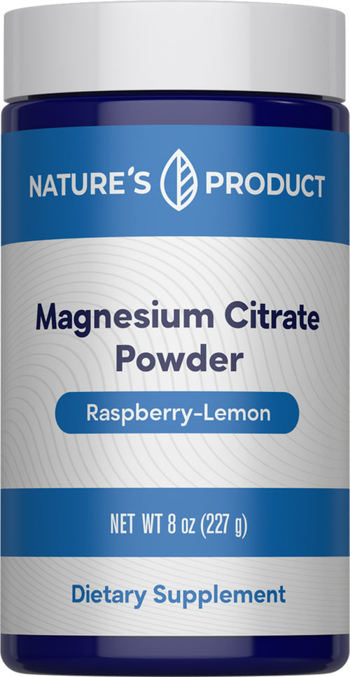 Magnesium Citrate Calming Powder (Raspberry-Lemon), 8 oz (226 g) Bottle