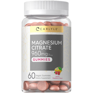 Magnesium Citrate (Lemon Raspberry), 960 mg (per serving), 60 Vegan Gummies