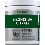 Magnesium Citrate Powder, 8 OZ (227 G), vegetarian dietary supplement containing 12 Mg of elemental magnesium, molecular weight 24.305.