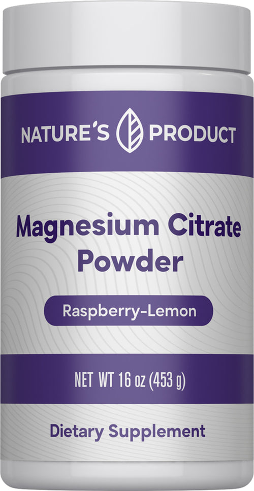 Magnesium Citrate Powder (Raspberry Lemon), 16 oz (453 g) Bottle