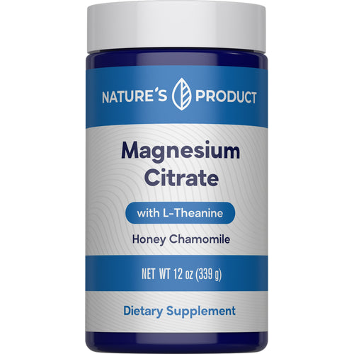 Magnesium Citrate with L-Theanine Powder (Honey Chamomile), 12 oz (339 g) Powder