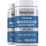 Magnesium Glycinate, 375 mg (per serving), 130 Quick Release Softgels, 2  Bottles