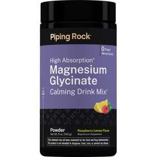 Magnesium Glycinate Calming Drink Mix (Raspberry Lemon), 5 oz. (142g) Bottle