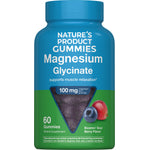 Magnesium Glycinate Gummies 100 mg per 2 gummies, 60 gummies, Boomin' Sour Berry Flavor, supports muscle relaxation.