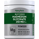 Supplement powder: Buffered Magnesium Glycinate, 250 mg per serving, vegan/vegetarian, net weight 10 oz (283 g).