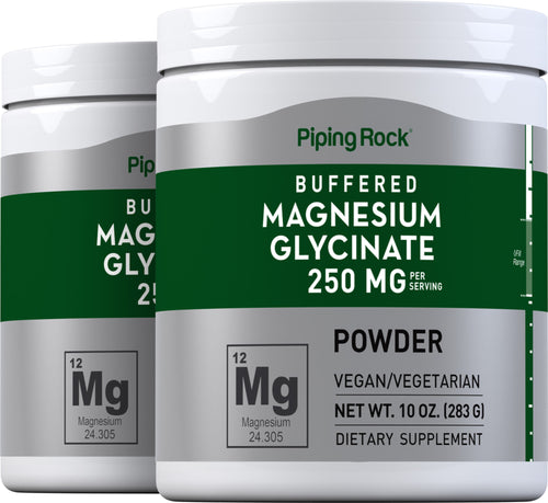 Magnesium Glycinate Powder, 250 mg (per serving), 10 oz (283 g) Bottle, 2  Bottles