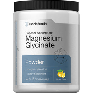 Magnesium Glycinate Powder (Lemon), 16 oz (454 g) Bottle