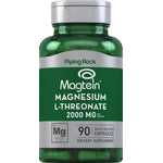 Magtein Magnesium L-Threonate 2000 mg per serving, 90 quick release capsules for cognitive support.
