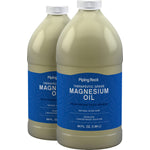 Two 64 fl oz (1.89 L) bottles of Therapeutic Grade Magnesium Oil from pristine Dutch seabeds, natural and ultra pure.