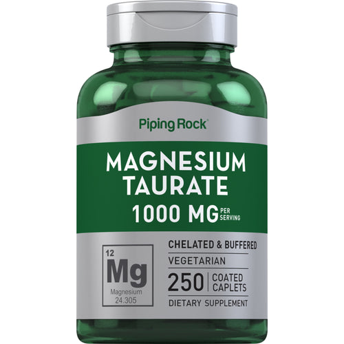 Magnesium Taurate, 1000 mg (per serving), 250 Coated Caplets