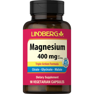 Magnesium (Triple-Action), 400 mg, 90 Vegetarian Capsules