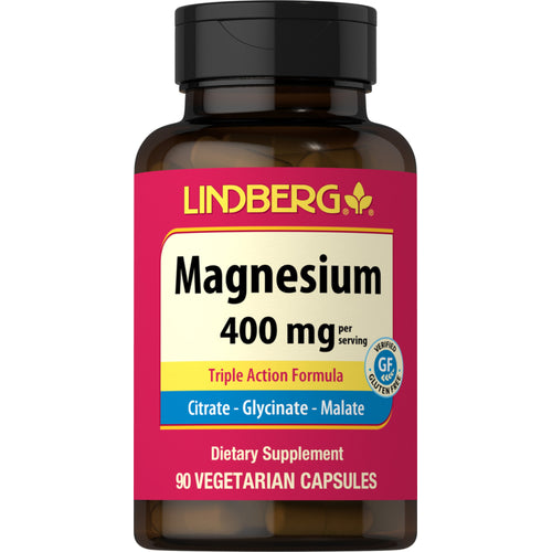 Magnesium (Triple-Action), 400 mg, 90 Vegetarian Capsules