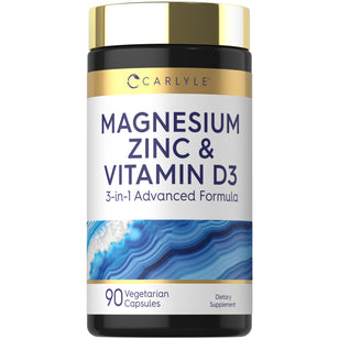 Magnesium Zinc and Vitamin D3, 90 Vegetarian Capsules