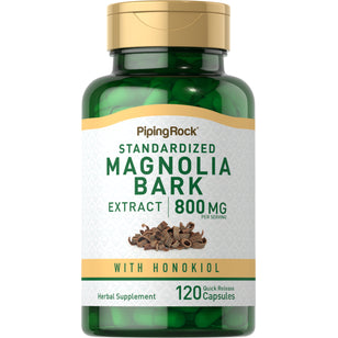 Magnolia Bark (Honokiol), 800 mg (per serving), 120 Quick Release Capsules