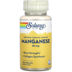 Solaray Manganese 50 mg Advanced Chelate Complex, 100 Vegcaps Dietary Supplement bottle.