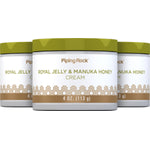 Three jars of Royal Jelly & Manuka Honey Cream, each weighing 4 oz (113 g).