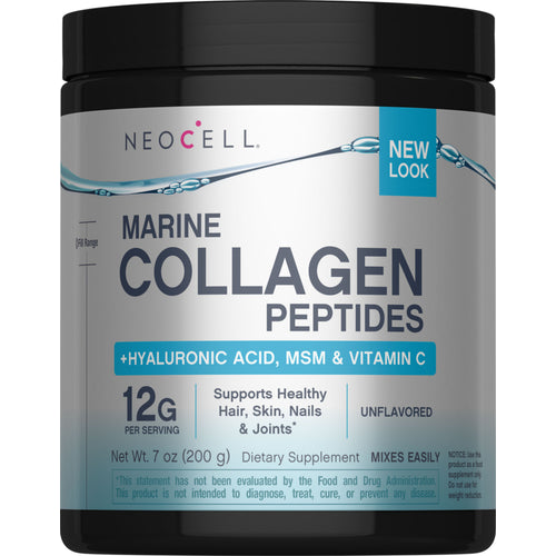Marine Collagen Peptides + Hyaluronic Acid, MSM & C Powder, 7 oz (200 g) Powder