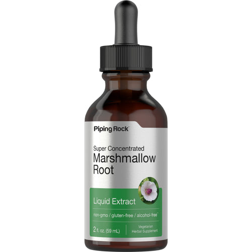 Marshmallow Root Liquid Extract Alcohol Free, 2 fl oz (59 mL) Dropper Bottle
