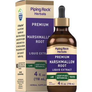 Marshmallow Root Liquid Extract Alcohol Free, 4 fl oz (118 mL) Dropper Bottle