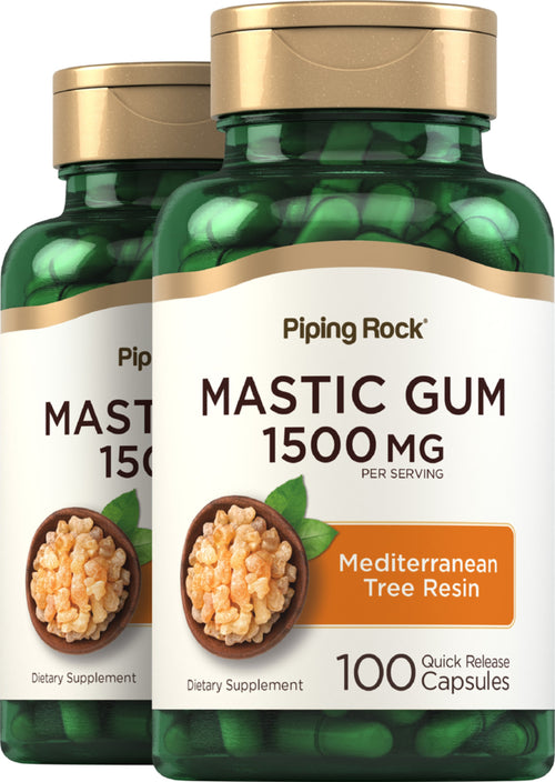 Mastic Gum, 1500 mg (per serving), 100 Quick Release Capsules, 2  Bottles