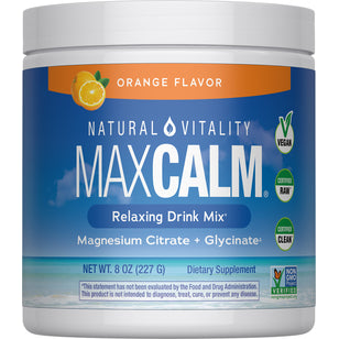 MAXCALM Powder Orange, 8 oz (226 g) Powder