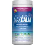 Natural Vitality MaxCalm Raspberry-Lemon Drink Mix with Magnesium Citrate and Glycinate, 16 oz (453 g) relaxing supplement.
