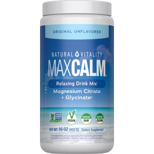 NV Calm Original unflavored drink mix with magnesium citrate and glycinate, 16 oz (453 g) dietary supplement.