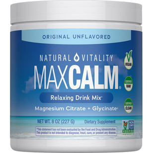 MAXCALM Powder Unflavored, 8 oz (226 g) Powder