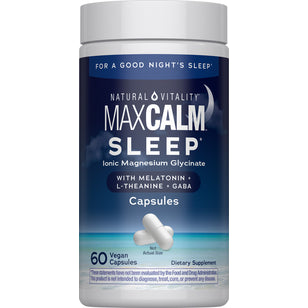 MAXCALM Sleep with Melatonin, 60 Vegan Capsules