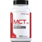 MCT Oil 3600 mg per serving with 150 quick release softgels in a bottle.