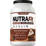 NutraFit High-Protein Meal Replacement: Chocolate Mud Pie, 1.065 kg, 40g Protein, 15g Carbs, 250 Calories.