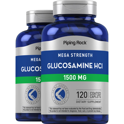 Mega Glucosamine HCI, 1500 mg, 120 Coated Caplets, 2  Bottles