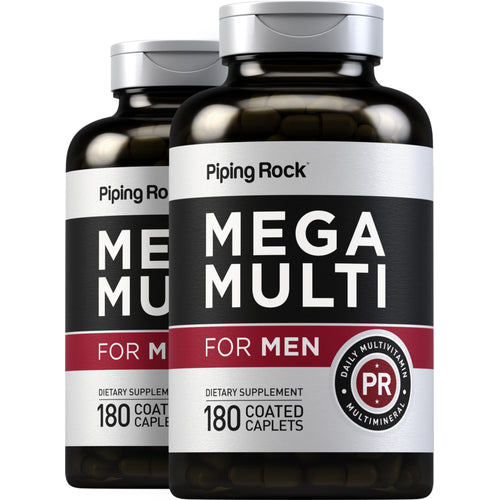 Mega Multiple for Men, 180 Coated Caplets, 2  Bottles