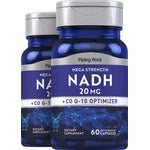 Mega Strength NADH + CoQ10 Optimizer, 20 mg, 60 Quick Release Capsules, 2  Bottles