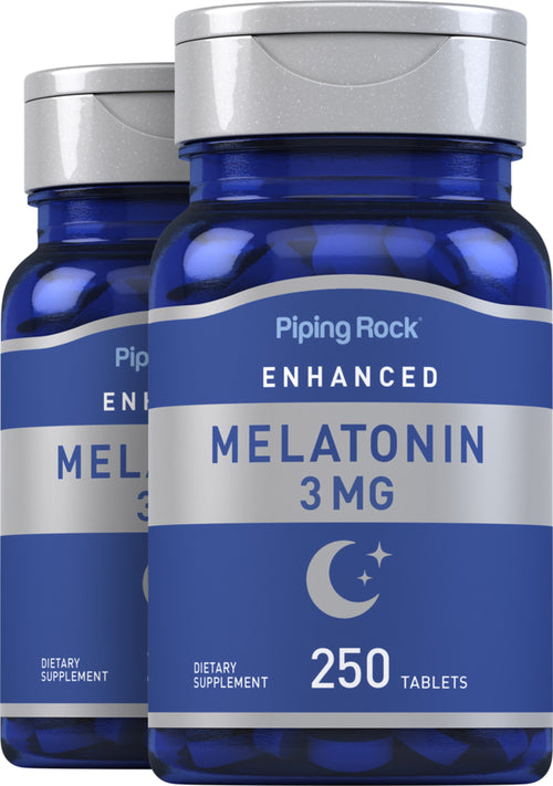 Melatonin, 3 mg, 250 Tablets, 2  Bottles