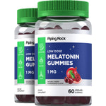 Melatonin (Cherry Pomegranate), 1 mg, 60 Vegan Gummies, 2  Bottles