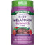 Low Dose Sleep+ Melatonin 1 MG Gummies in mixed berry flavor. Non-GMO, gluten-free, vegan. Contains 60 gummies.