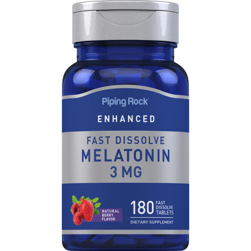 Melatonin (Natural Berry), 3 mg, 180 Fast Dissolve Tablets