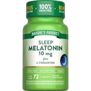Melatonin Plus L-Theanine, 72 Tablets