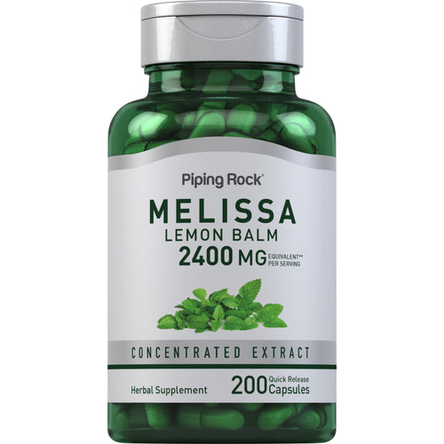 Melissa (Lemon Balm), 2400 mg (per serving), 200 Quick Release Capsules