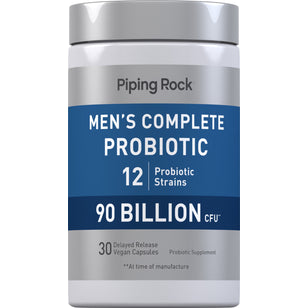 Men's Complete Probiotic, 90 Billion CFU, 30 Delayed Release Vegan Caps